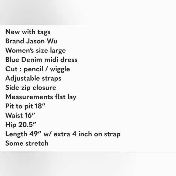 Jason Wu Dark Denim Pencil Dress (L) - Picture 11 of 13
